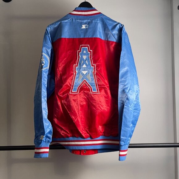 Starter Houston Oilers light weight Satin Jacket size M or XL - Picture 2 of 6